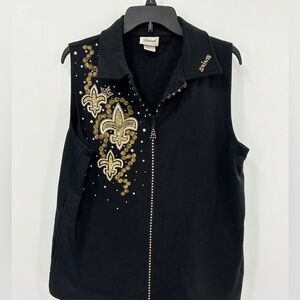 New Orleans Saints Embellished Vest EUC